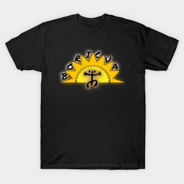 Boricua Coqui Taino Sun T-Shirt by SoLunAgua